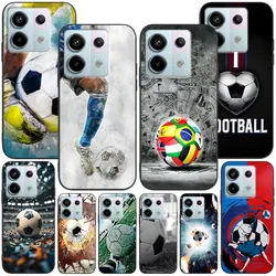 Football Sport Soccer Case for Xiaomi Redmi Note 10 8 8T 9 10S 11S 11 7 12 12S 11E 13 Pro Plus Soft TPU Black Phone Cover