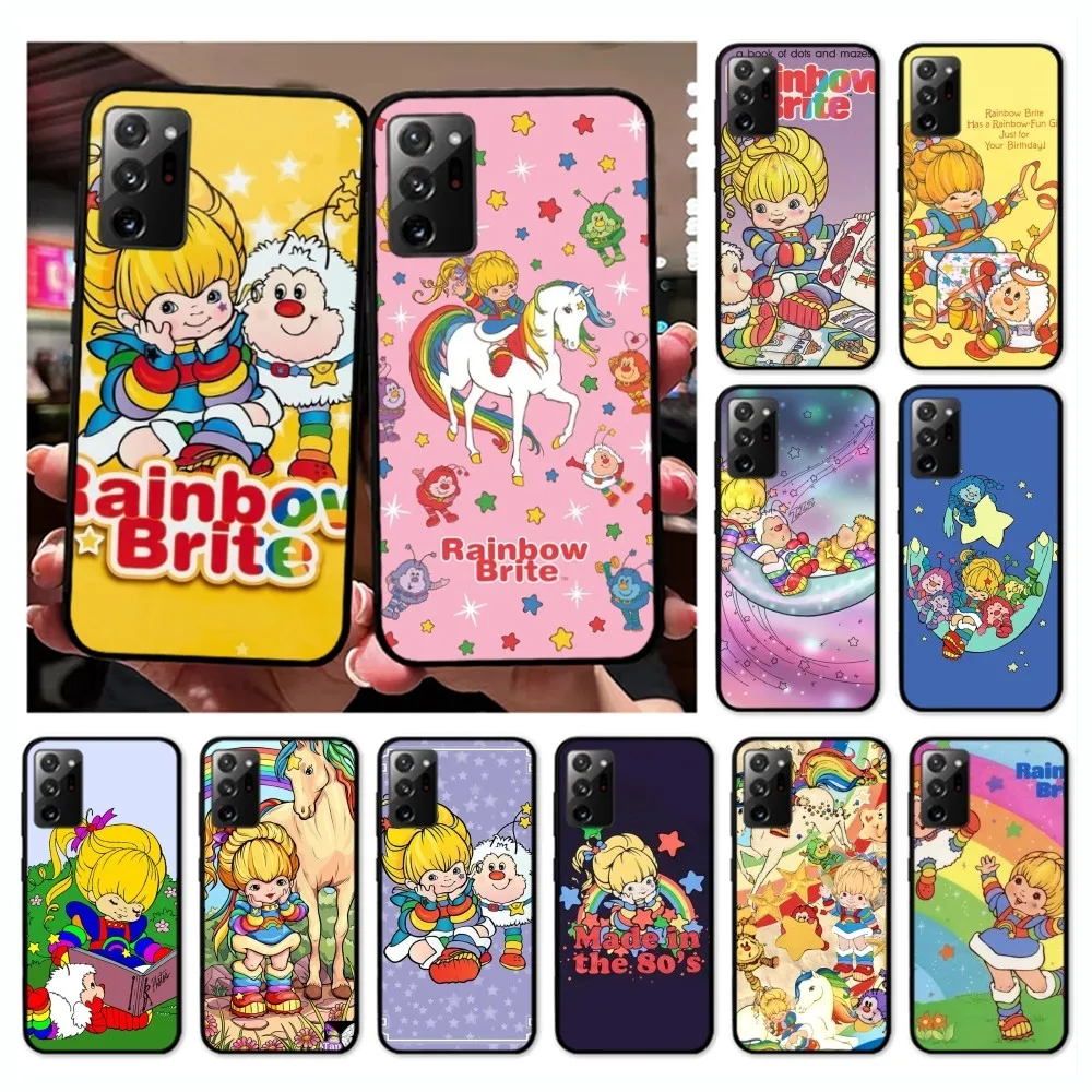 R-Rainbow cute Brite Phone Case For Samsung Note 8 9 10 20 pro plus lite M 10 11 20 30 21 31 51 A 21 22 42 02 03