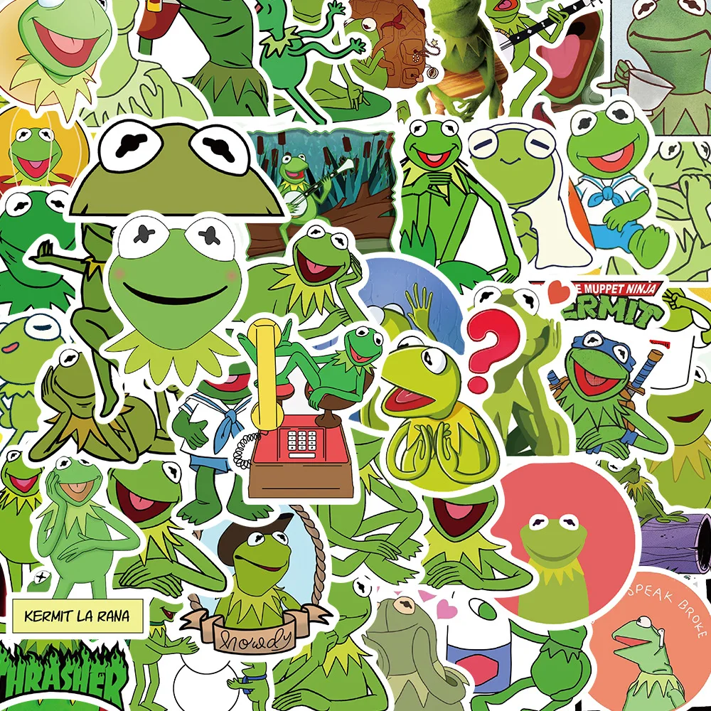 10/30/50Pcs Cute Big Frog Komi Animal Sticker For Snowboard Laptop Luggage Car Fridge DIY Styling Vinyl waterproof Sticker