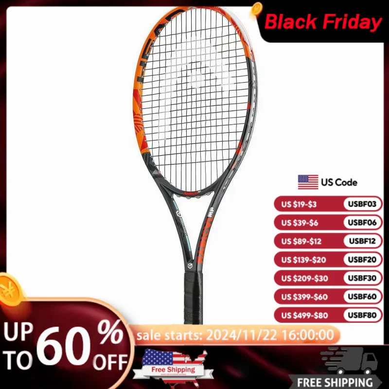 AQHEAD Graphene XT Radical MP Midplus Tennis Racquet (4 1/4)