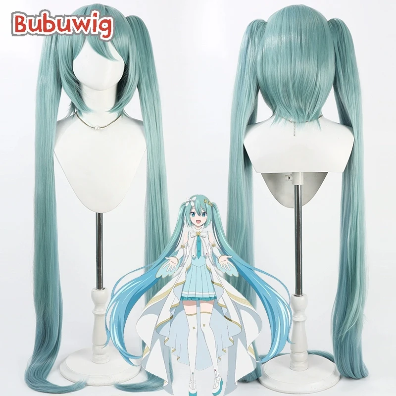 

Bubuwig Synthetic Hair 120cm Green Mixed Ponytail Cosplay Wigs Role Play Halloween Women Long Straight Party Wig Heat Resistant