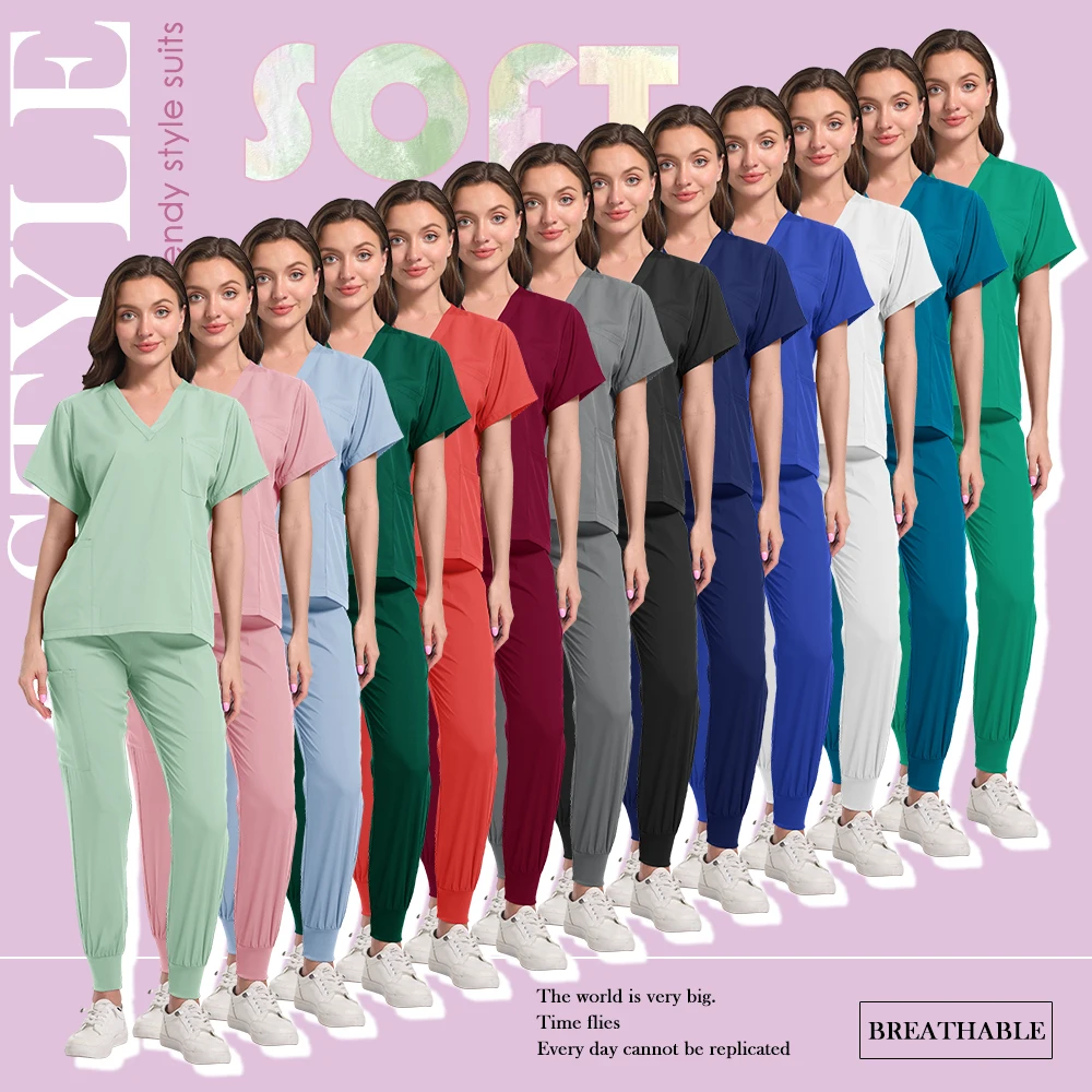 Wholesale Price Medical Suit for Women Surgical Gown Lab Coat with Pockets Dental Scrub Veterinary Uniform Soft Nursing Articles