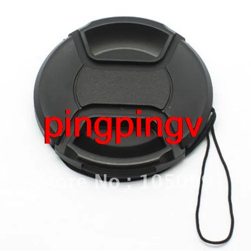 2pcs 40.5 49 52 55 58 62 67 72 77 82 mm Center Pinch Snap-on Front Lens Cap cover protector for dslr camera Filters with Strap