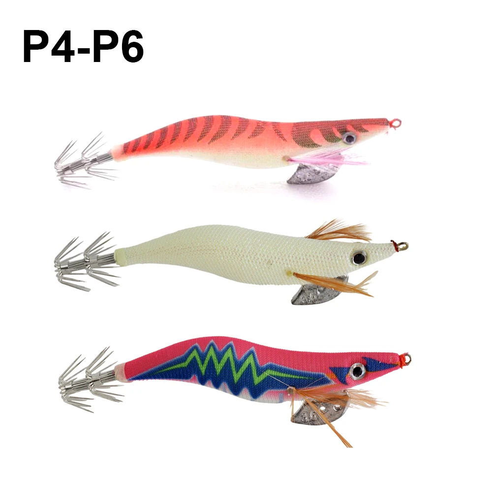 Kit de señuelos de pesca de madera – Camarón, calamar y pez - imagen 5