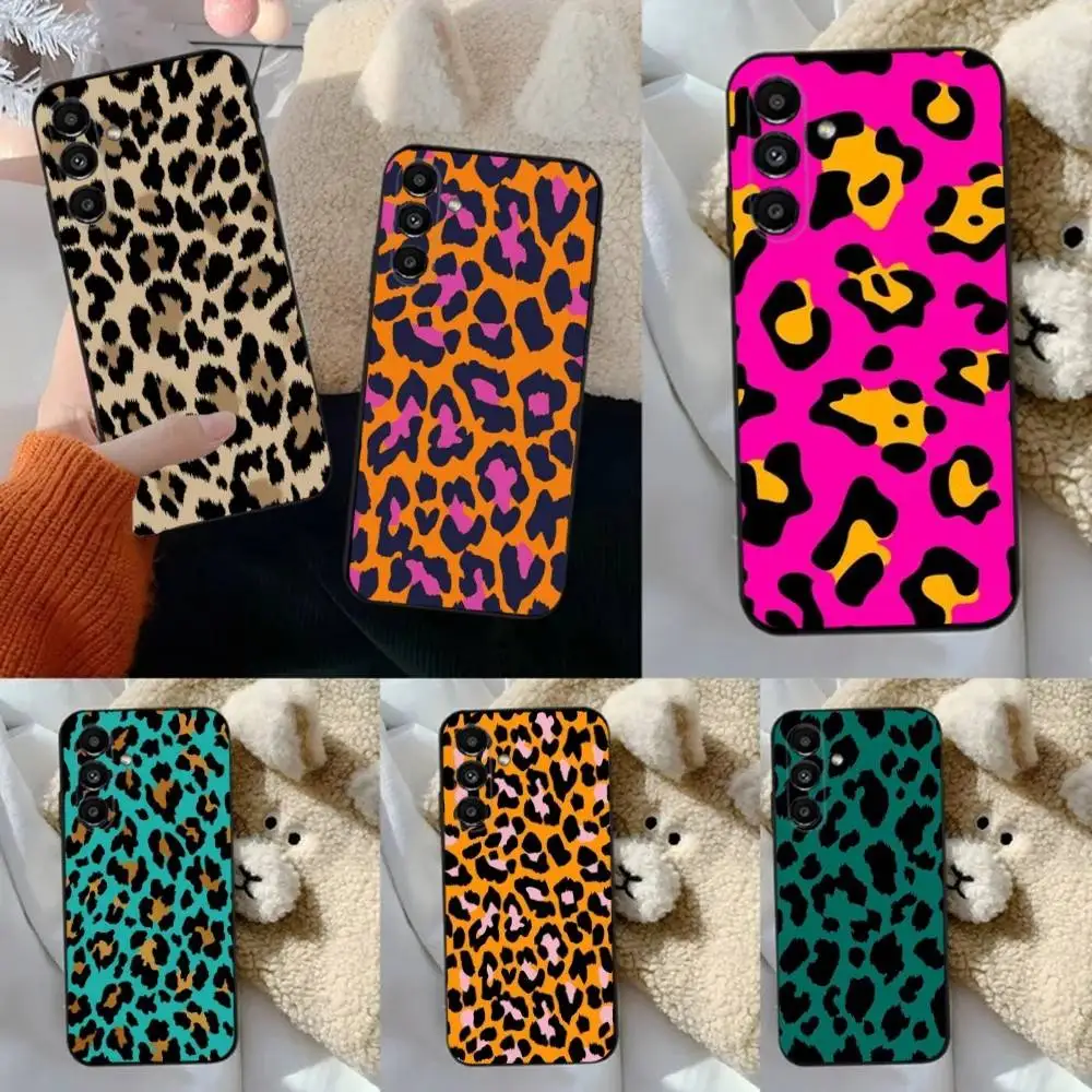 

Leopard Print Panther Phone Case For Samsung S24,23,22,30,21,10,9,Ultra,Plus,Lite,FE,5G Black Soft Case
