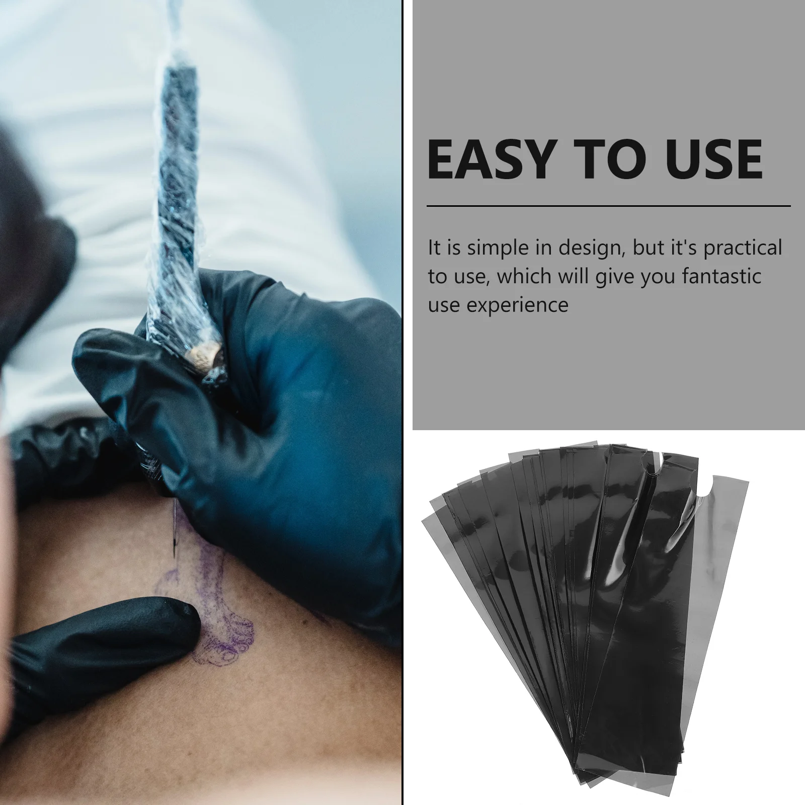 200 قطعة من غطاء بلاستيكي لقلم الوشم للاستعمال مرة واحدة، غلاف حماية لمستلزمات آلة الوشم، مستلزمات الوشم