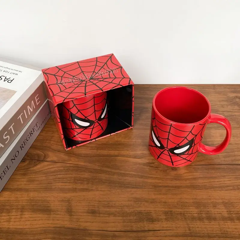 Marvel The Avengers Spiderman Red Avatar Ceramic Mug Water Cup Peripheral Movie Office Coffee Milk Cup Prize Boys Holiday Gift