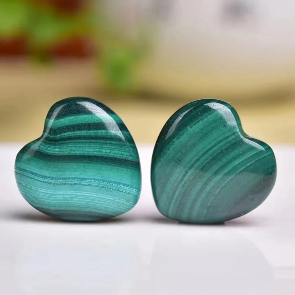 

1pc malachite heart fortune luck crystal home decoration spiritual healing crystal