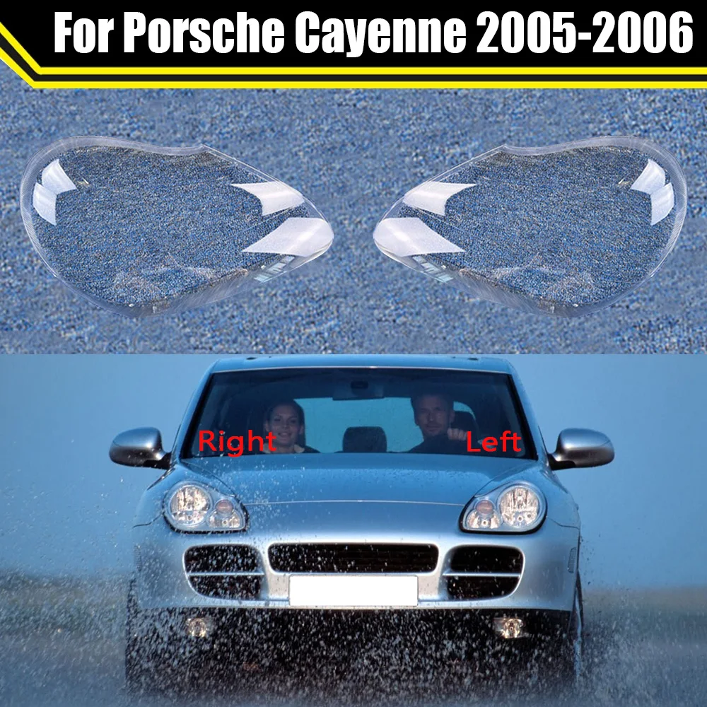 

Car Front Headlight Lens Glass Case Auto Shell Headlamp Lampshade Head light Lamp Cover Lampcover For Porsche Cayenne 2005 2006