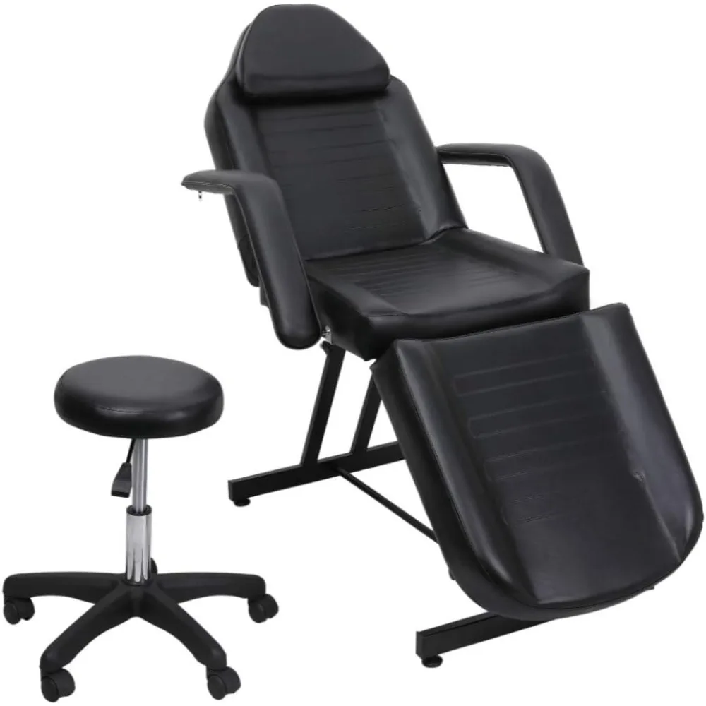 

Salon Style Multi-Function Basic Facial Chair with Free Stool Facial Bed Massage Table Tattoo Massage Facial Table Bed Chair Bar