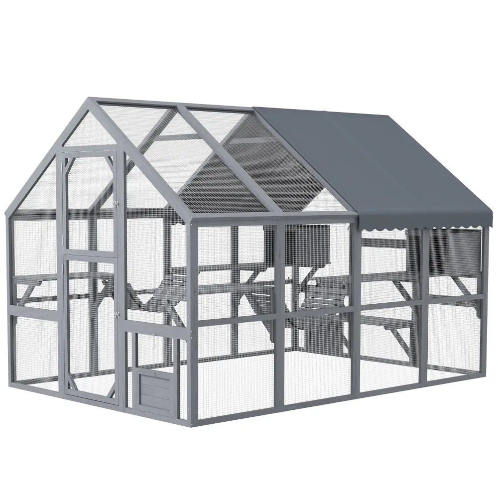 Multi- Layer Luxury Solid Wood Pet House Cat Villa Wooden Indoor Cat House