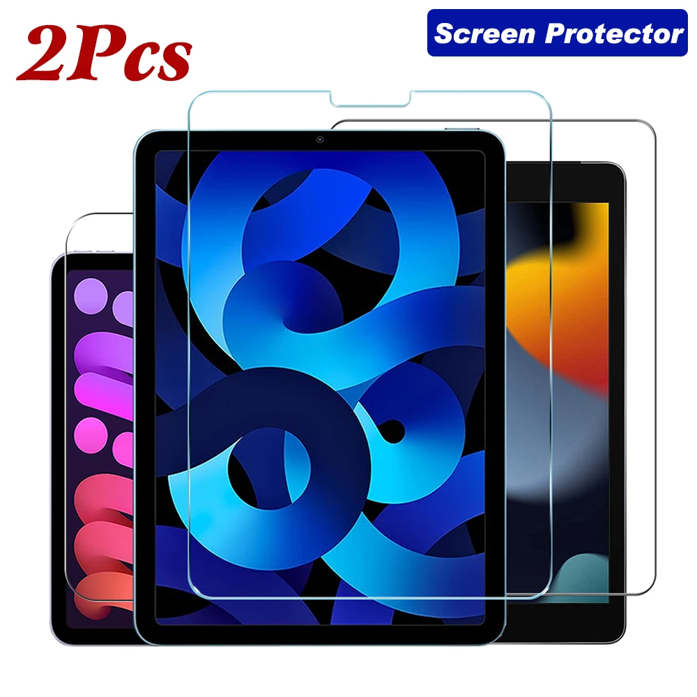 Tempered Glass Screen Protector for iPad 10.2 9.7 10. 5 10.9 Pro 11 New iPad 10 9 8 7 6 5 Air 4 3 2 Mini iPad 2020 2021 2022