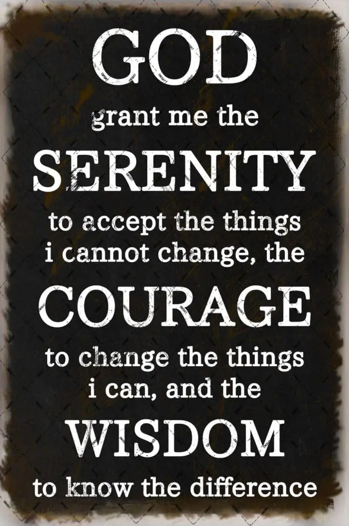 Serenity Prayer Metal Tin Sign Bible Verse Wall Decor Religious Inspirational Quotes Posters Christian Art Gifts
