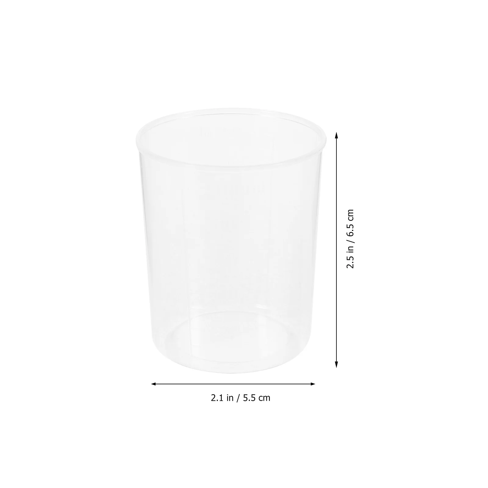 30Pcs Graduated Measuring Beakers Clear Plastic Laboratory Liquid Measuring Tools Set for Science Experiment Chemistry Lab