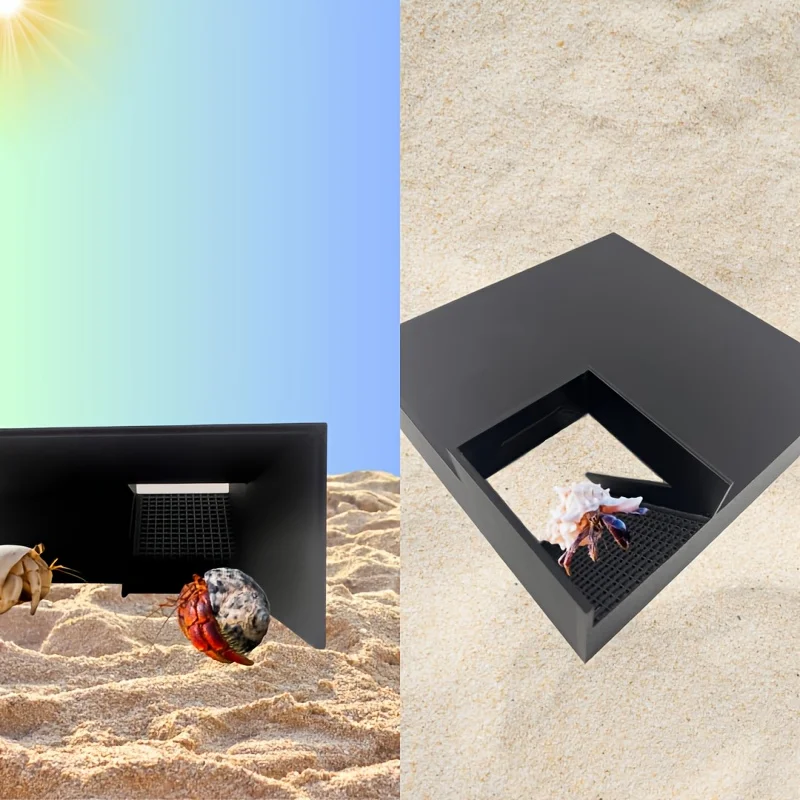 Decoration of hermit crab tunnel shelter | Crabs, frogs or lizards hide corner caves for easy access to slopes and viewing areas