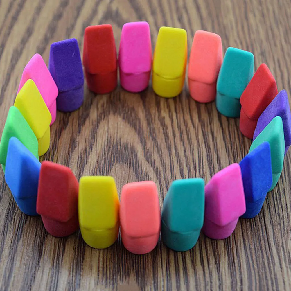 

110Pcs Pencil Head Erasers Colorful Soft Erasers for Kids Students School Office Use Colorful Eraser Stationery Eraser