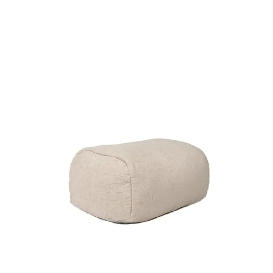 Bean Bag Ottoman Lounger for Adults and Teens Living Room and Gaming Ottoman Only Birch Soft Boucle