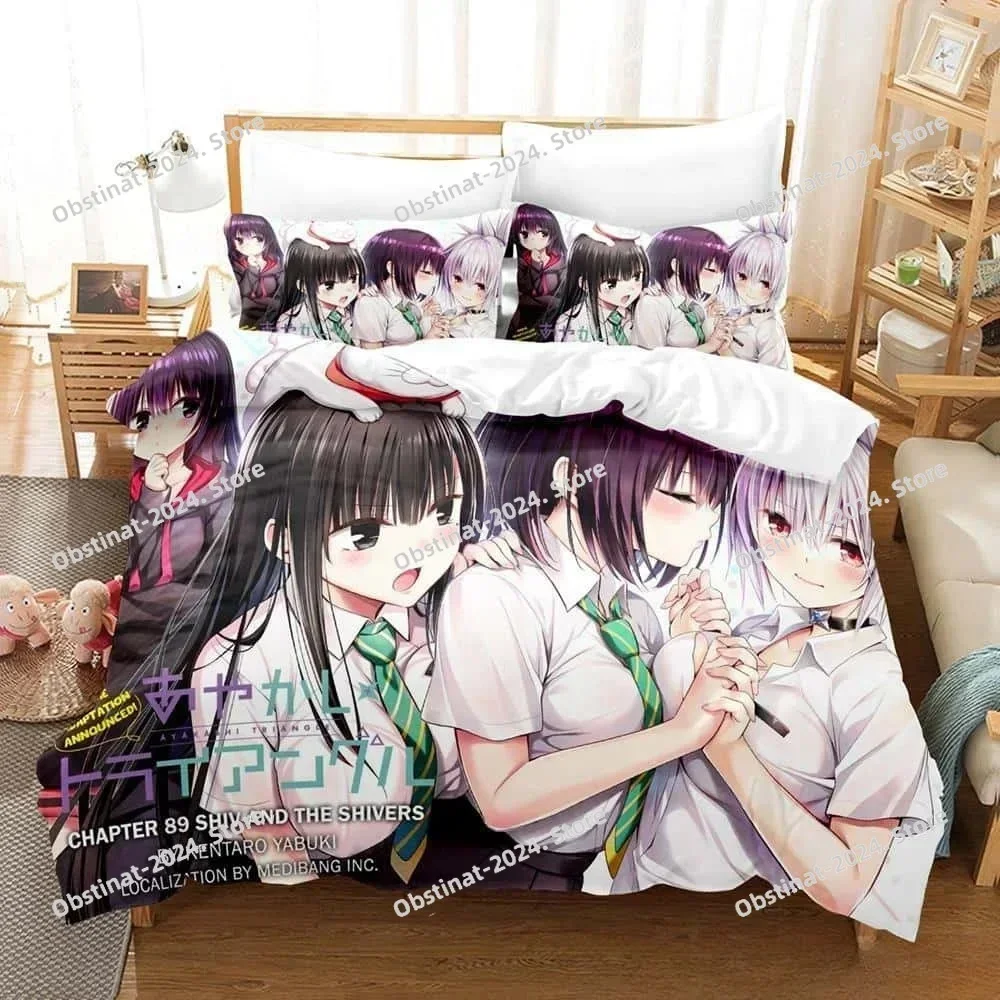 3d Anime Ayakashi Triangle Bedding Set Printed single Comforter Quilt Bed Cover Duvet Cover Pillow Case 3 Pieces Kids Adult Size