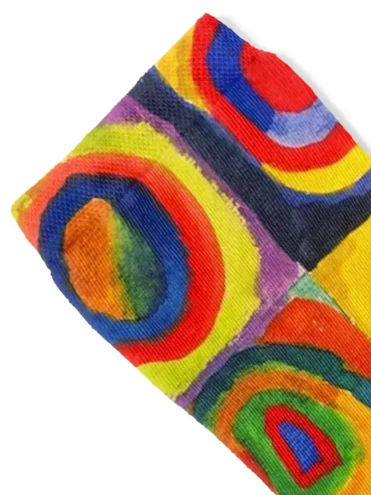 Kandinsky Color Study Squares With Concentric Circles Socks Men's shoes snow Mens Socks Women's