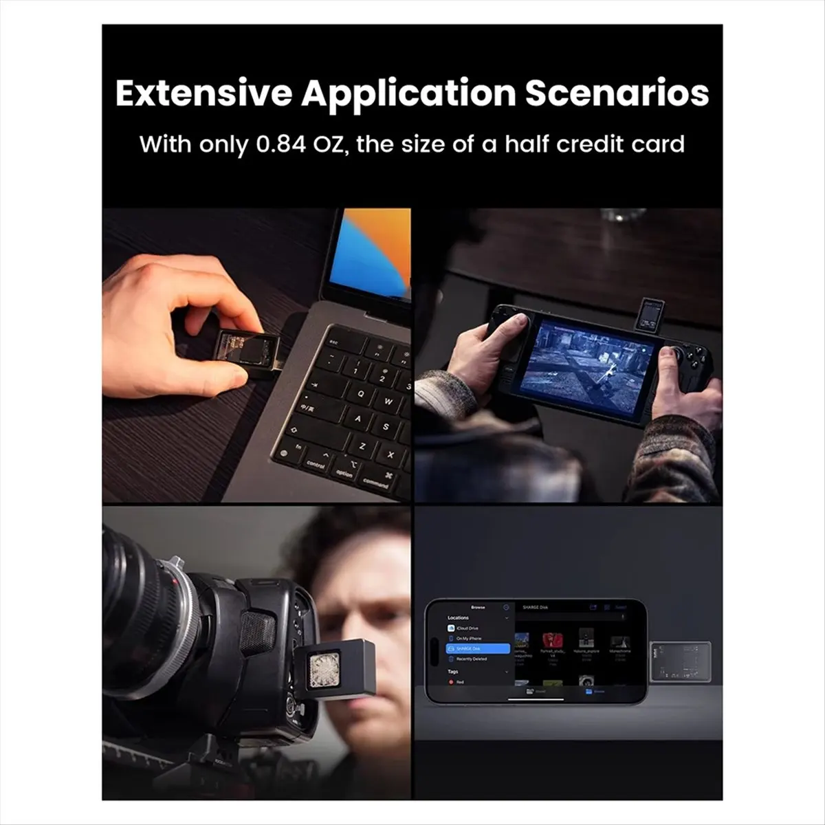 Dynamic M2 SSD Case 2230 M.2 NVMe SSD Enclosure USB 3.2 Gen2(10Gbps) to NVMe PCI-E M.2 External SSD for Laptop PS5 Game Camera,A