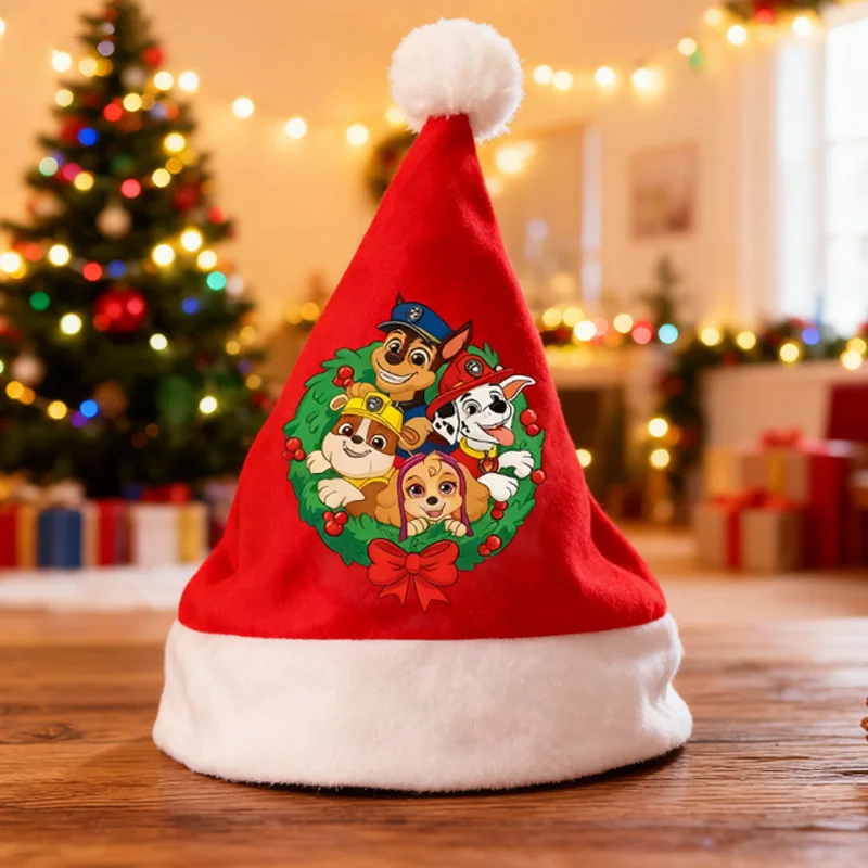 باو باترول قبعات عيد الميلاد أنيمي تشيس سكاي غير المنسوجة النسيج سانتا كلوز عيد الميلاد قبعة عيد ميلاد سعيد السنة الجديدة مهرجان الحفلات الديكور الهدايا