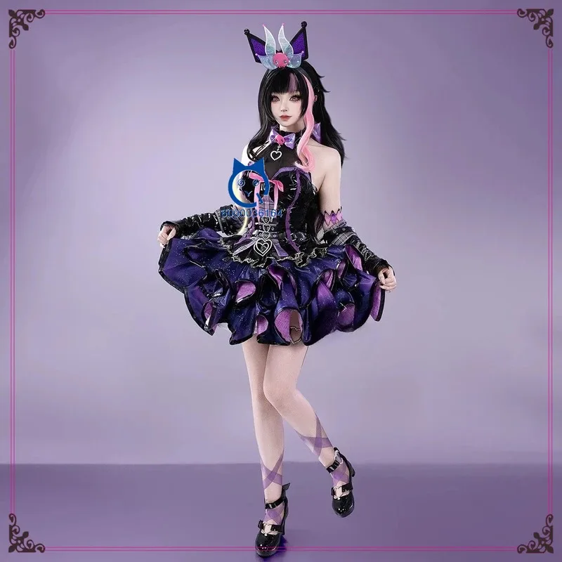 

Game Naraka Blade Point cosplay costume anime Tessa cosplay cute girl purple dress anime exhibition costume party festival cos