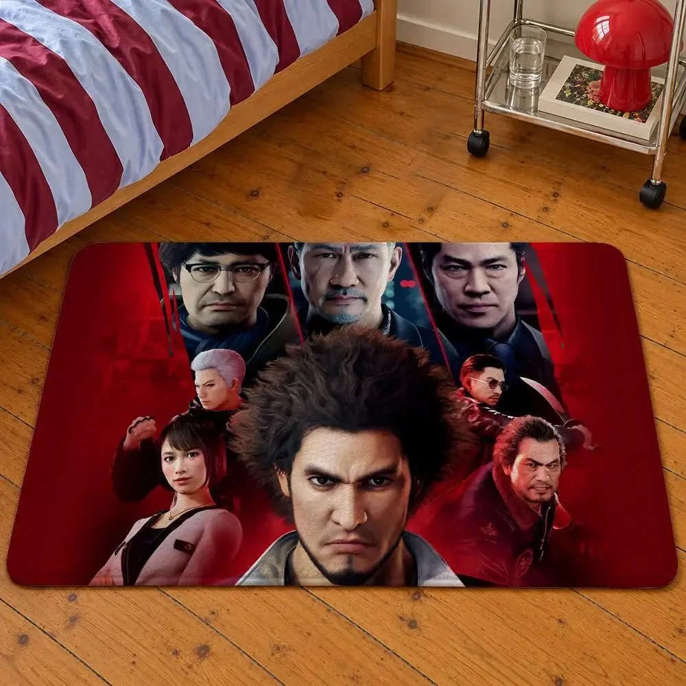 Game Like a Dragon Kiryu Ichiban Yakuza Floor Mat Soft Flannel Entrance Doormat Non-Slip Washable Rug For Bedroom Home Decor