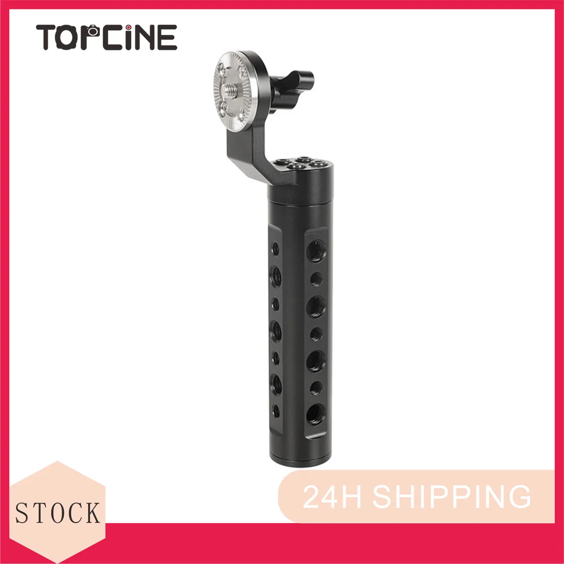 

Topcine Rosette Side Handle with ARRI M6 Thread for 15mm DSLR Shoulder Rig Rail Block System and Camera Cage