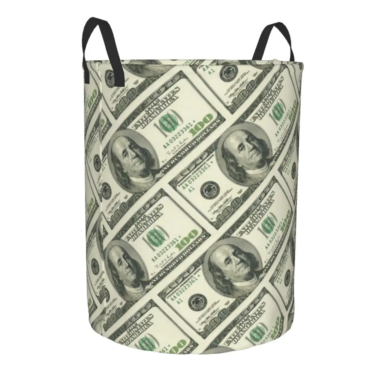 New European Dollar Design Laundry Hamper Large Clothes Storage Basket Dollar Euros Toy Bin Organizer for Boy Girl