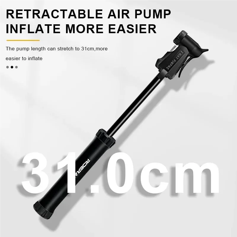 Tragbare 2-Wege-Handfahrradpumpe, Mini-Fahrradreifenfüller für Schrader- und Presta-Ventile, leichte Luftpumpe für MTB Mountain Road – Detail 10