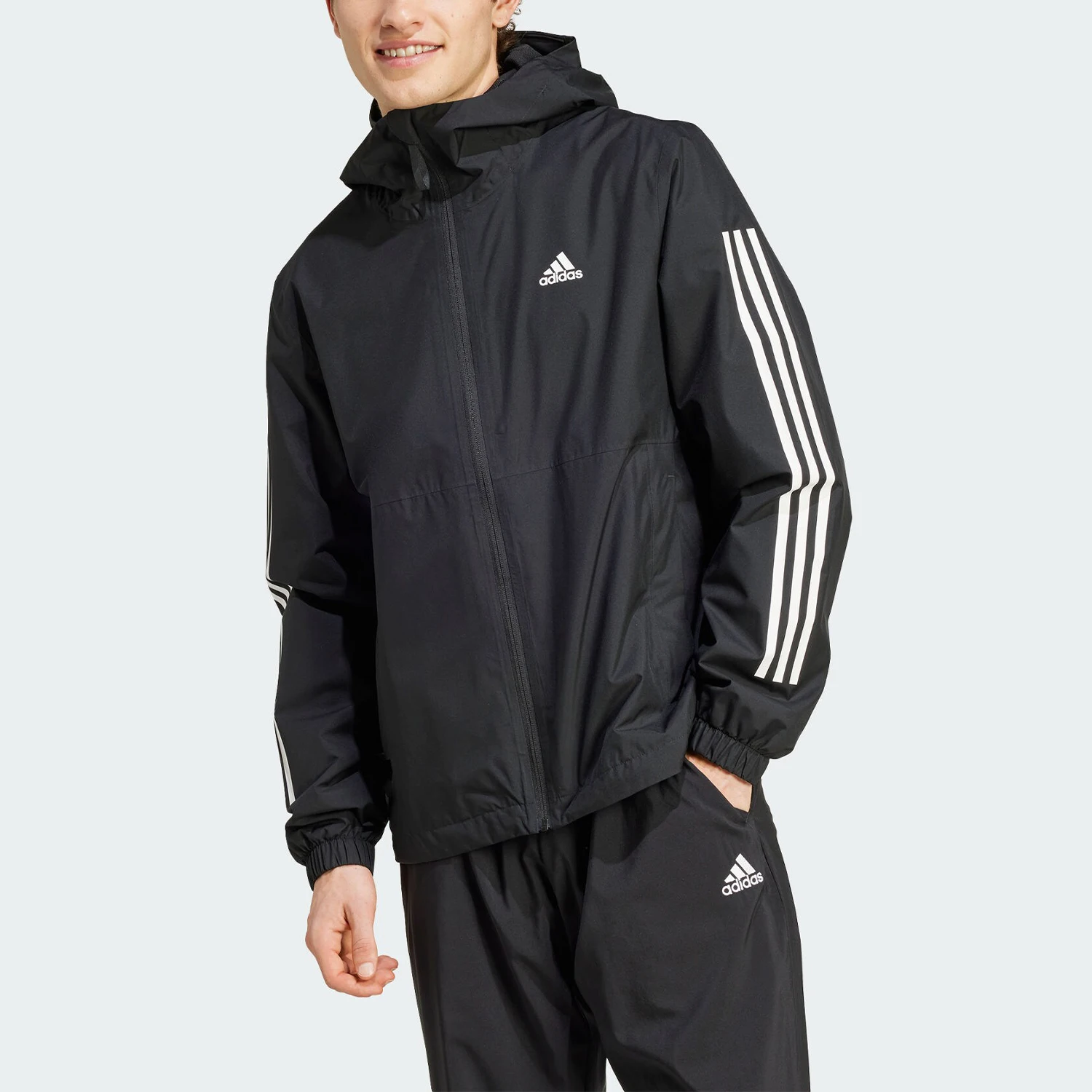 

Adidas genuine New Men's Windproof Moisture-Wicking Hooded Jacket IV9262