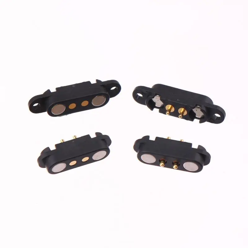 1 زوج 2 القطب ذكر أنثى 2A مقاوم للماء المغناطيسي بوجو دبوس موصل 2.54 مللي متر الربيع شحن سريع تيار مستمر مقبس الطاقة 2Pin