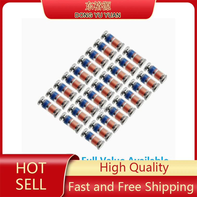 السفينة حرة 15 قيمة * 20 قطعة = 300 قطعة 1/2 واط 3V3 3V9 4V7 5V1 7V5 8V2 10V 12V 15V 16V 18V 20V 24V 1N4148 كيت 0.5W LL34 زينر ديود