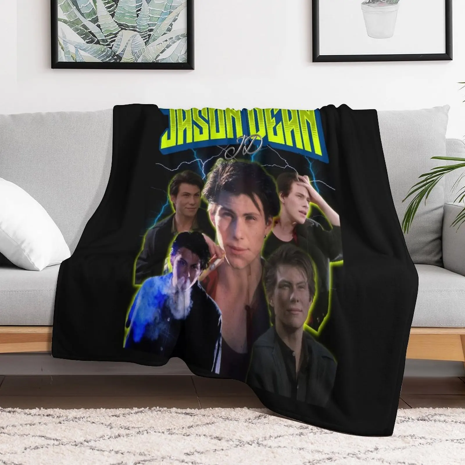 Jason 'JD' Dean Retro Tee. Throw Blanket cosplay anime Polar Blankets