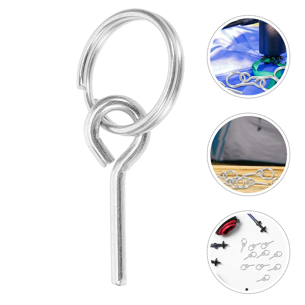 15Pcs Tent Ring Connectors Replacement Pins Galvanized Lightweight Stable Outdoor Camping Repair Accessories Hiking Essentials