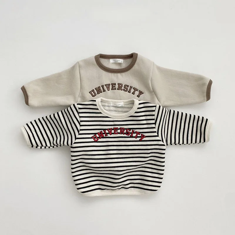 

2025 Autumn New Baby Long Sleeve T Shirts Cotton Girls Letter Print Bottoming Shirts Toddler Boys Versatile Tops Infant Clothes