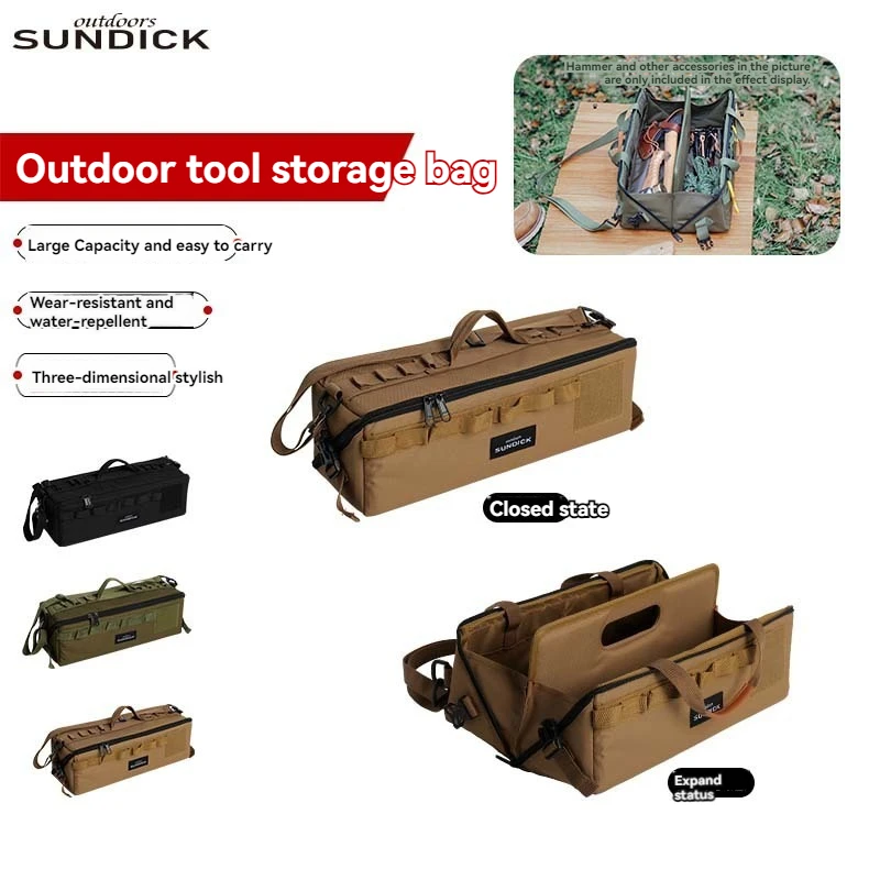 

Сумка для хранения инструментов для кемпинга на открытом воздухе, сумка для крепления к земле, водонепроницаемая и износостойкая, на плечо, для домашнего использования