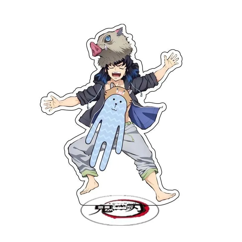 Demon Slayer: Kimetsu No Yaiba Akrylowy Stojak Figurka Kamado Tanjirou Kamado Nezuko Anime Peryferia Śliczna Kreskówkowa Ozdoba na Biurko