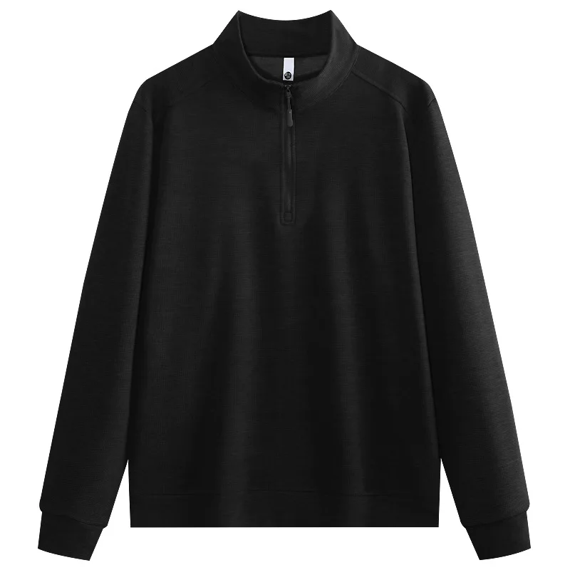 New Lyocell Lycra fleece half-zip casual business casual multi-purpose long-sleeved base layer pullover with stand-up collar