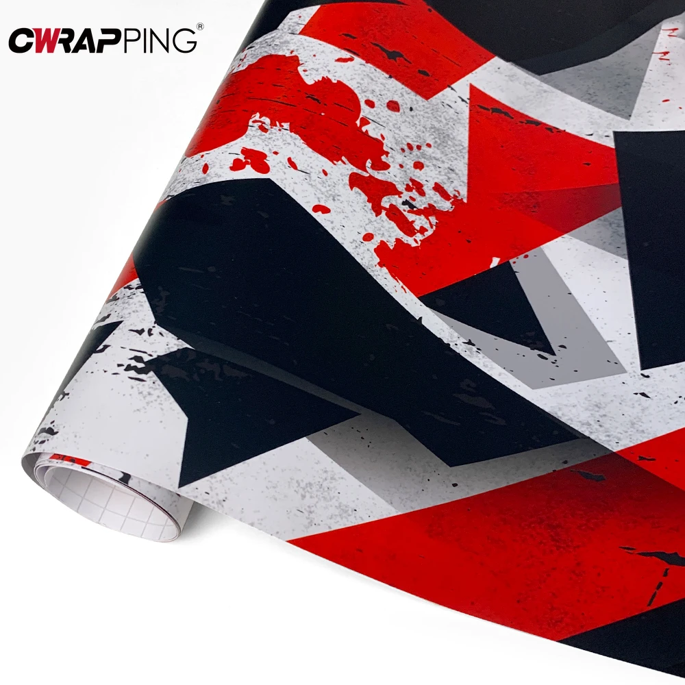 

Geometric Camo Car Vinyl Wrap Film Self-adhesive for Automobiles Motorcycles Bikes Laptops Consoles Skin Decoration Accessories