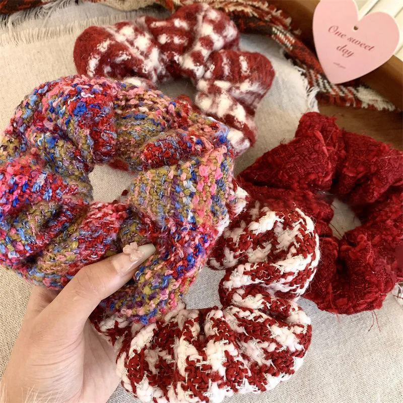 

Резинка для волос с Рождеством для женщин, большие красные резинки для волос для девочек, эластичная рождественская резинка для волос, новогодняя веревка для волос, подарок