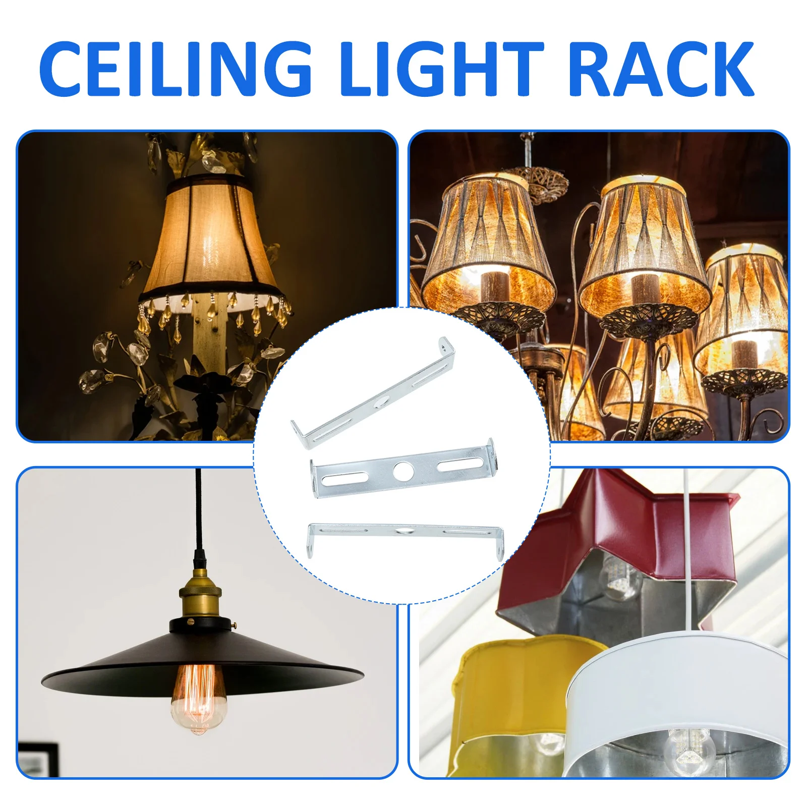 

1Set Light Bracket Ceiling Lamp Fittings Strong Iron Crossbar for Hanging Light Chandelier Mounting Hardware Lamp Accessories