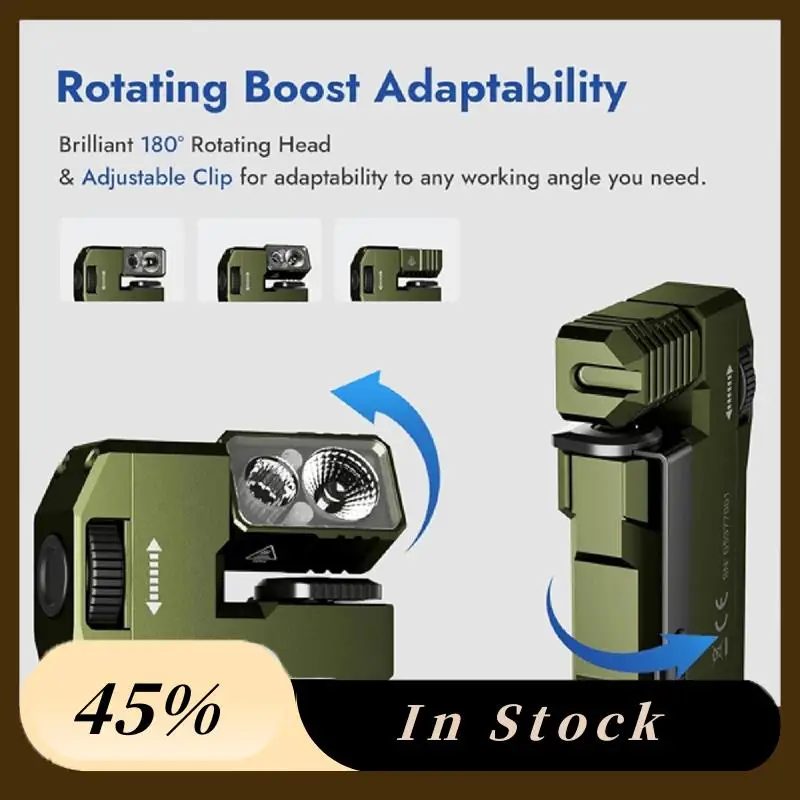 

A60Z Top Flashlight, G5 Edc Light 400 Lumens,Rechargeable Pocket-Sized High-Lumen Flashlight With Magnetic Base Mini Green