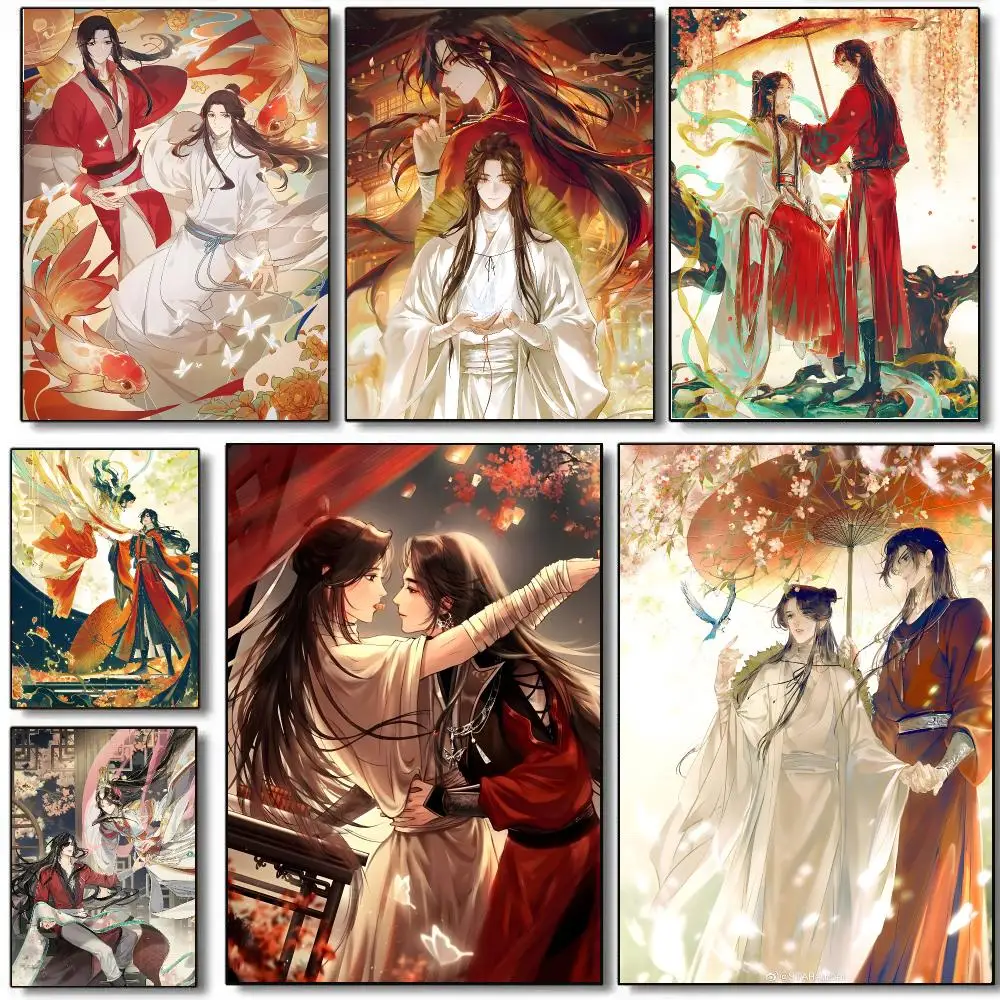 Anime Tgcf H-Heaven Officials Blessing Poster HD Waterproof Aesthetic Wall For Home Decor Trendy Durable Easy To Apply Art