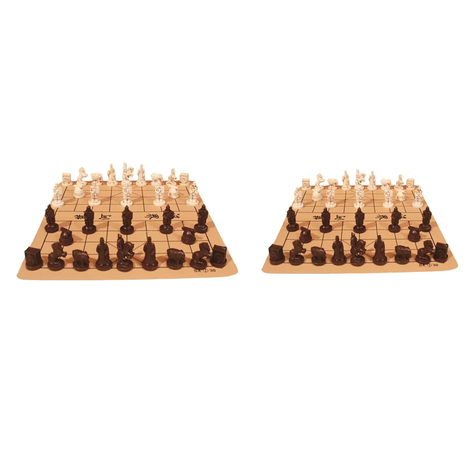 Chinese Terracotta Warrior Chess Classic Puzzle Family Brain Development 3D Resin Chess Pieces Board Game Birthday Gifts