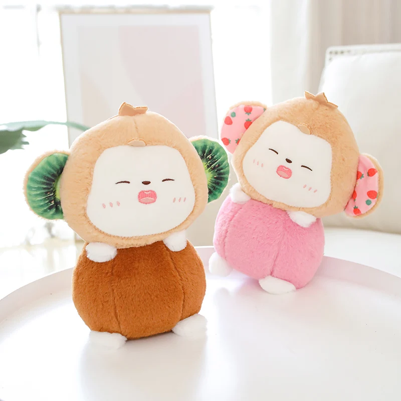 

24cm Cute Fruite Monkey Plush Toy Lovely Cartoon Stuffed Animals Monkeys Plushies Doll Anime Soft Kids Toys for Girls ChildGifts