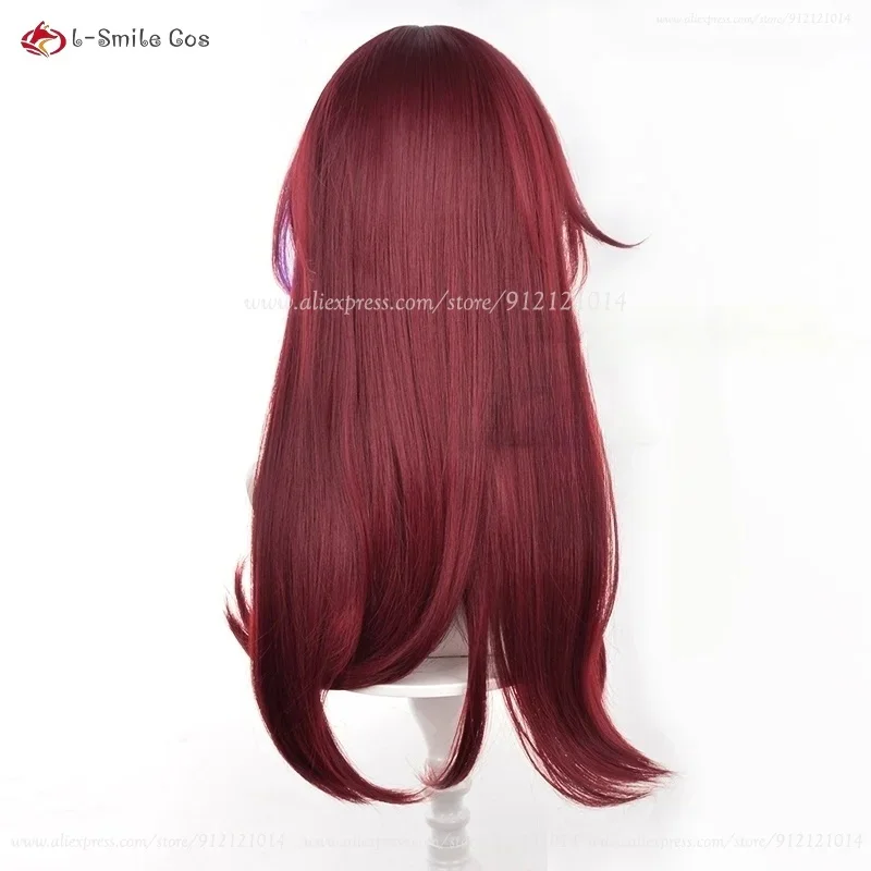 z;3,d'5,g\7/ 65cm Long Wine Red Gradient Wig Pre Braided Chasca Cosplay Anime Wigs Heat Resistant 6,j.y'8 /c.