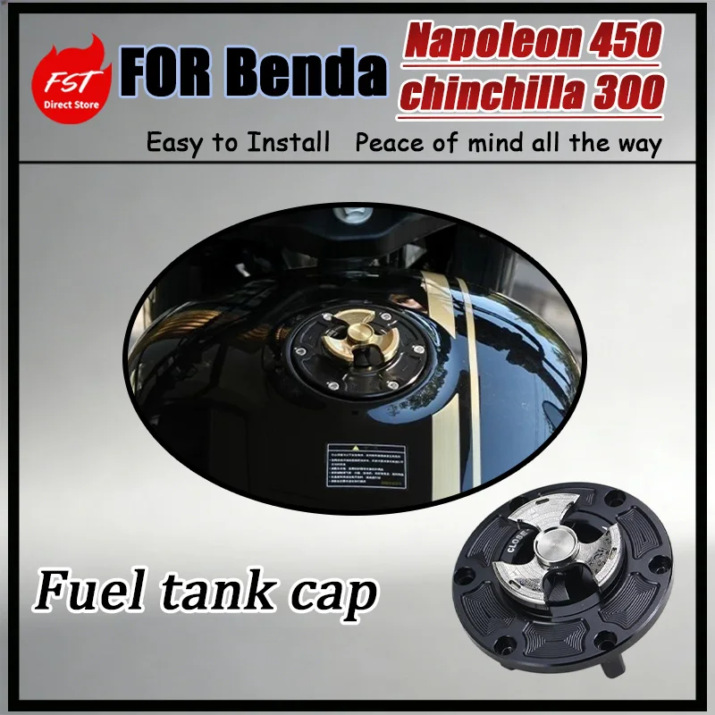 For Benda Chinchilla 300 Napoleon 450 Quick-Release Fuel Tank Cap Finger Spinner Style Lightweight Aluminum Construction