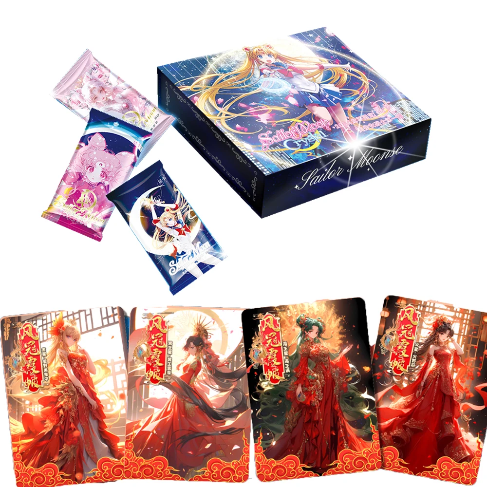 

Genuine Sailor Moon Cards Fragrant Spring Festival Ticket Root Angel Laser Wedding Dress Collection Card Girl Christmas Gift Toy