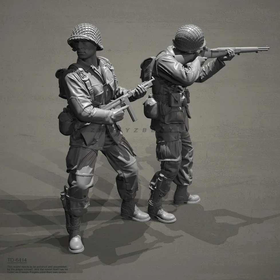 Tinggi Pria 50mm 75mm Resin tentara model kit gambar tidak berwarna dan dirakit sendiri (3D Printing ) TD-6414/3D